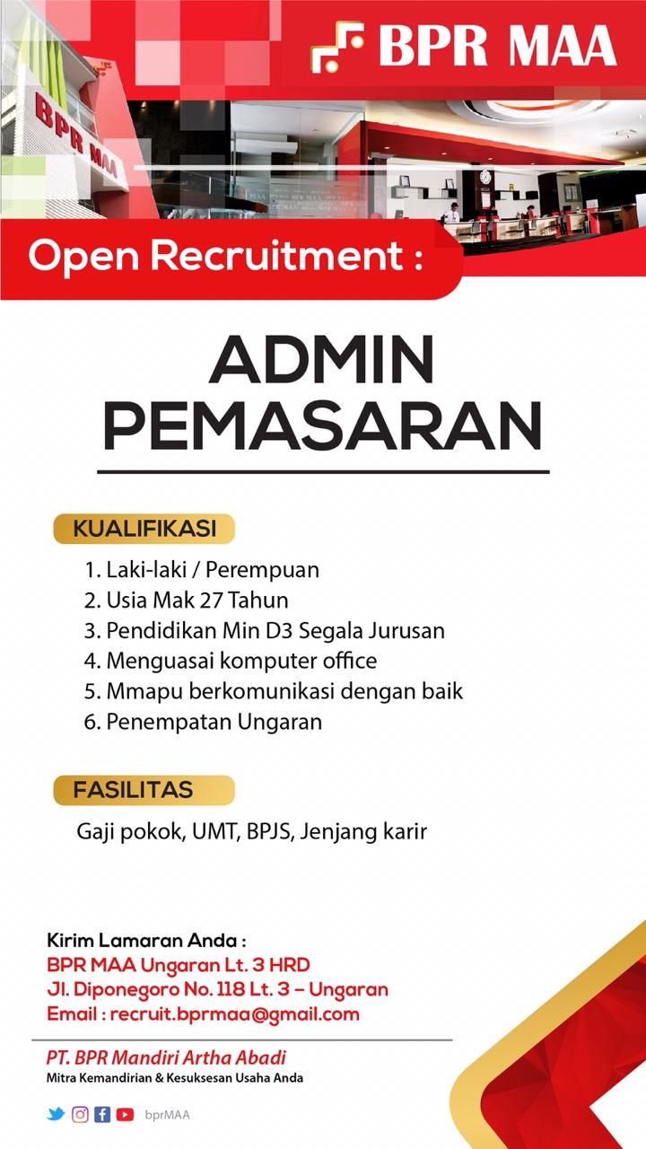 Lowongan Staf Administrasi Junior
